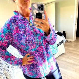 Lilly Pulitzer captain popover quarter zip